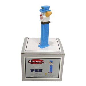 Vintage PHB Retrospect PEZ ceramic Clown with feet candy dispenser 1999, NEW